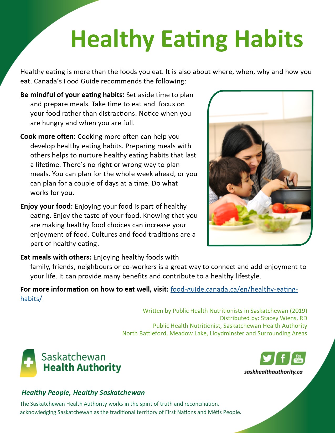 December School Nutrition Poster - Canada's Food Guide - Healthy Eating Habits